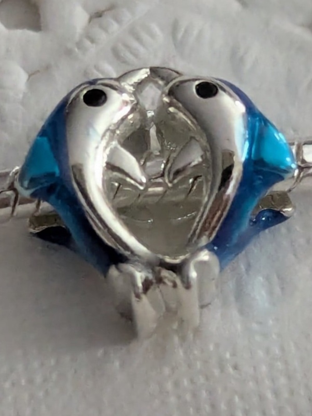 Kissing dolphins .925 silver charm for Pandora